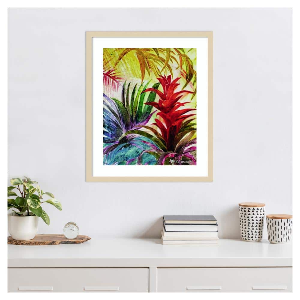 Tropic Botanicals VI Framed Graphic Art Print in Natural Wood