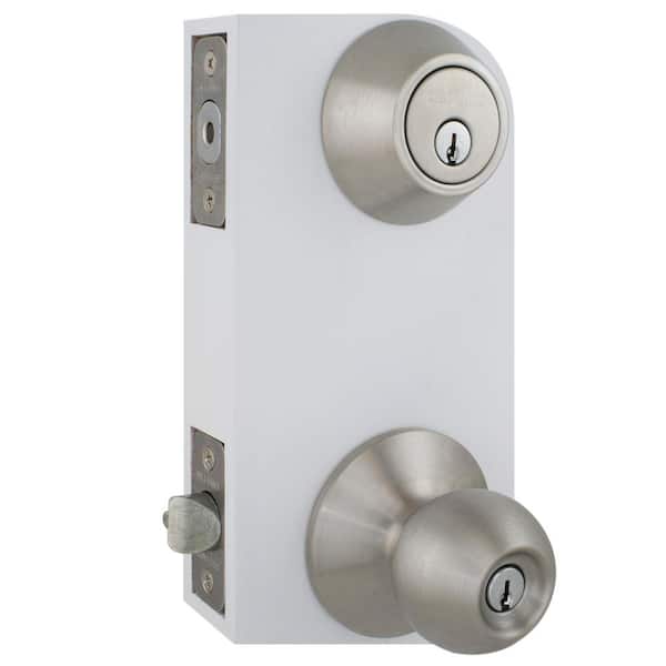 Defiant - Saturn Stainless Steel Combo Pack with Single Cylinder Deadbolt