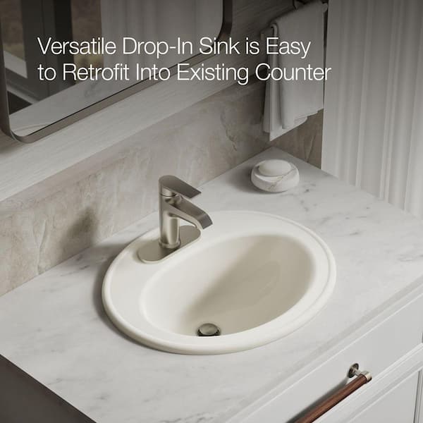 KOHLER Pennington 20-1/4 in. Drop-In Vitreous China Bathroom