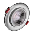 4 in. Nickel 2700K Remodel IC-Rated Recessed Integrated LED Gimbal Downlight Kit