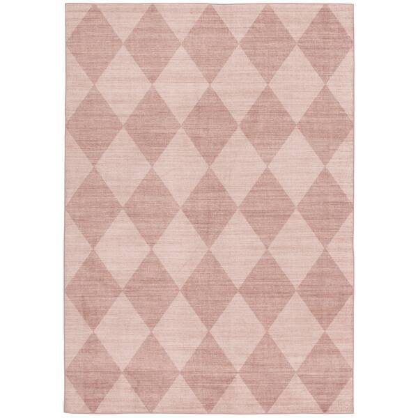 5 ft. x 7 ft. Cappuccino/Tan Diamond Check Washable Area Rug
