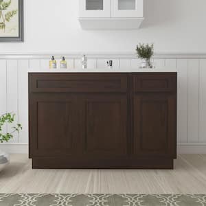 45 in. W x 21 in. D x 32.5 in. H Bath Vanity Cabinet without Top in Brown