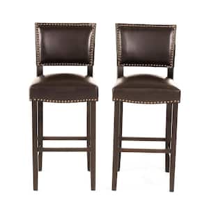 Mayfield 44.5 in. Brown Cushioned Bar Stool (Set of 2)