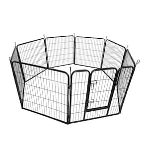31.5 in. H 8-Panels Heavy-Duty Dog Playpen Dog Fence Designed for Camping, Yard for Medium/Small Dogs