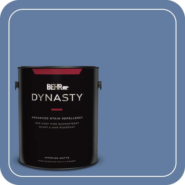 BEHR DYNASTY 1 gal. #600D-6 Blueberry Patch Matte Interior Stain-Blocking Paint & Primer