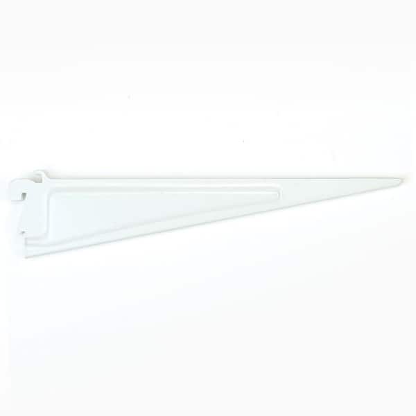 ShelfTrack 12.5 in. L White Steel Adjustable Shelving Track Bracket