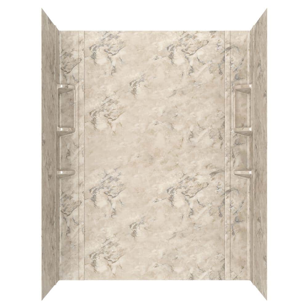 American Standard Ovation 32 in. x 60 in. x 72 in. 5-Piece Glue-Up Alcove Shower Wall Set in Celestial Marble -  2968SWT60.369