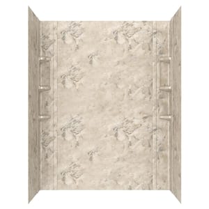 Ovation 32 in. x 60 in. x 72 in. 5-Piece Glue-Up Alcove Shower Wall Set in Celestial Marble