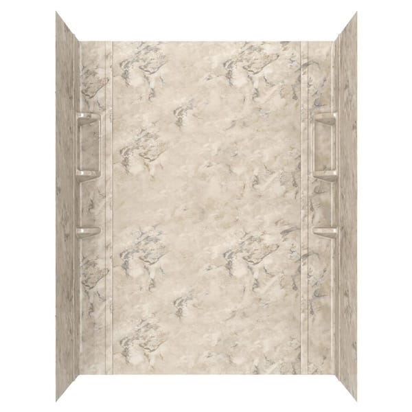American Standard Ovation 32 in. x 60 in. x 72 in. 5-Piece Glue-Up Alcove Shower Wall Set in Celestial Marble