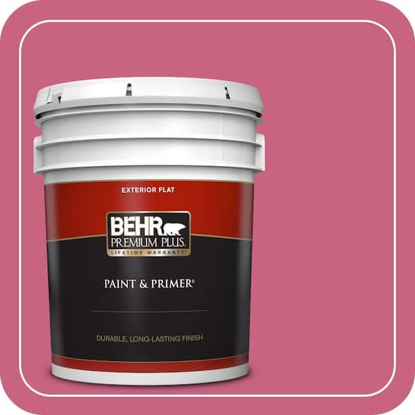 BEHR PREMIUM PLUS 5 gal. #P130-6 Ballerina Tutu Flat Exterior Paint & Primer