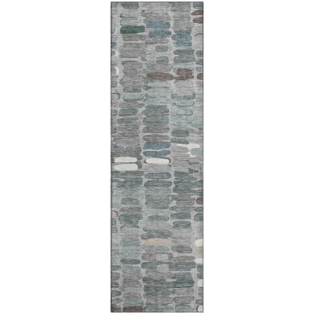 Mayfield Premium Machine Washable Abstract AMF2349 Gray 2 ft. x 7 ft. Runner Rug price history on PriceWatchPro