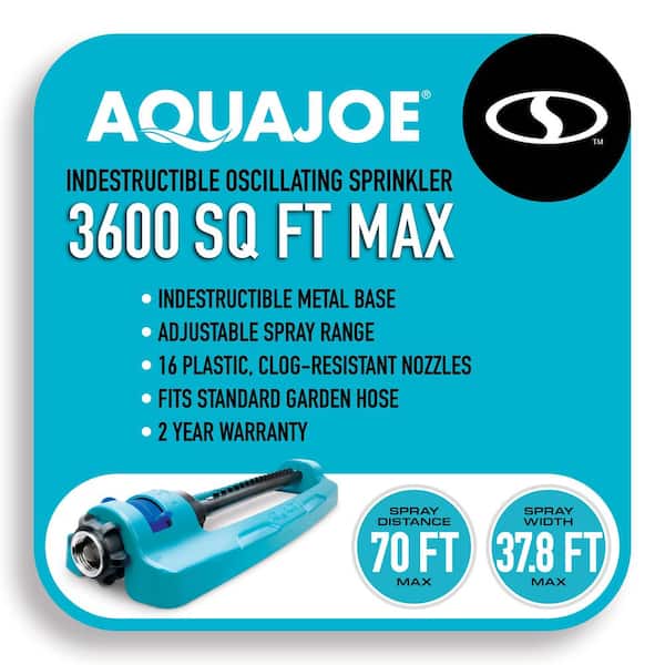 Indestructible Metal Base Oscillating Sprinkler with Adjustable Spray