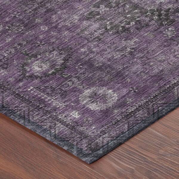 Chantille Machine Washable Indoor/Outdoor Abstract ACN2808 Plum 3 ft. x 5 ft. Area Rug