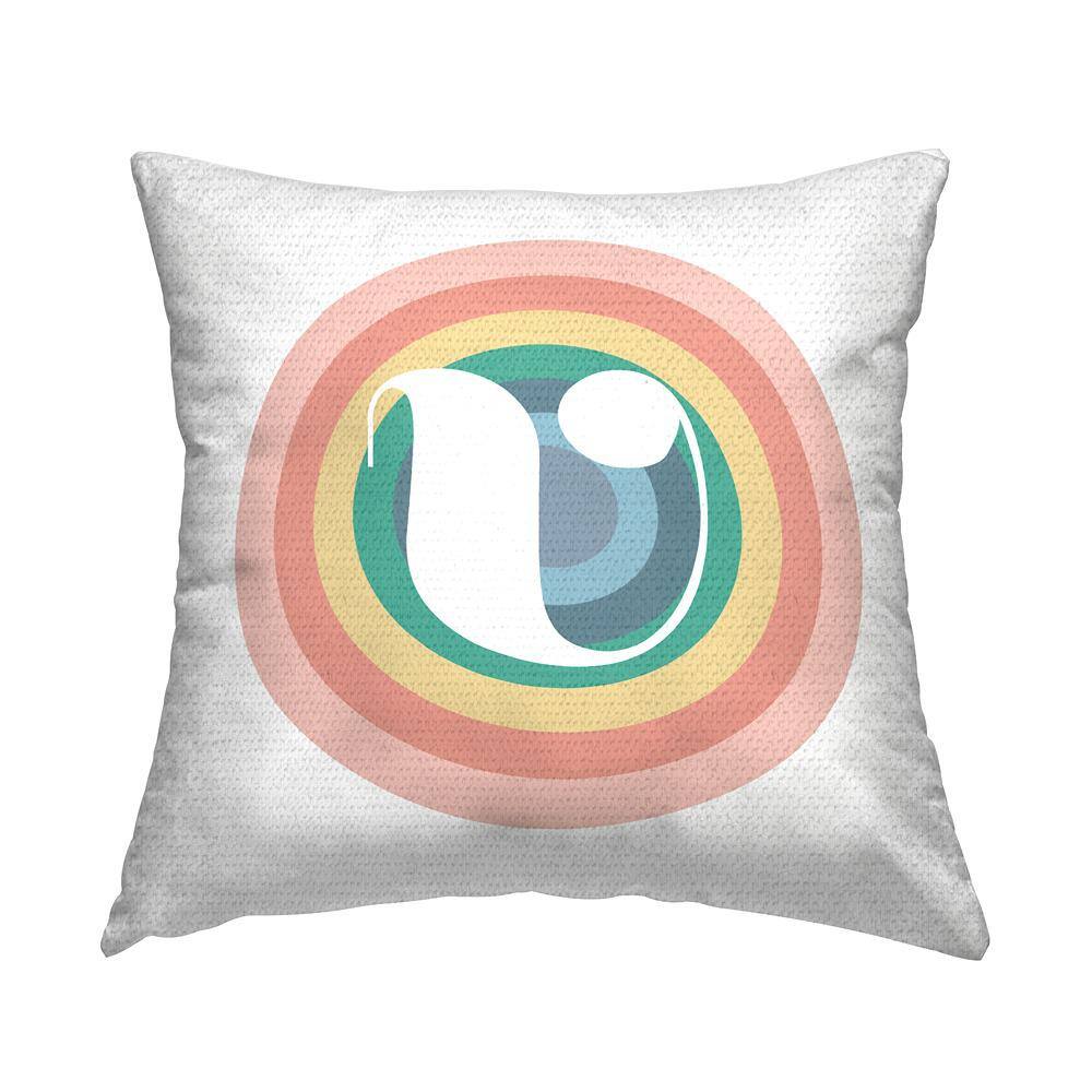 Rainbow Circle Letter V Square Outdoor Throw Pillow price history on PriceWatchPro