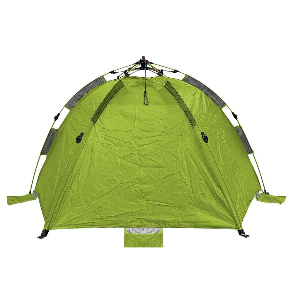 Green Polyester Automatic Pop-Up Beach Sun Shelter