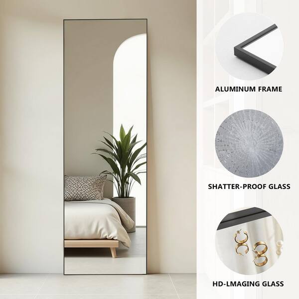 Lumioca Right Angle Black 21 in. W x 64 in. H Rectangle Aluminum