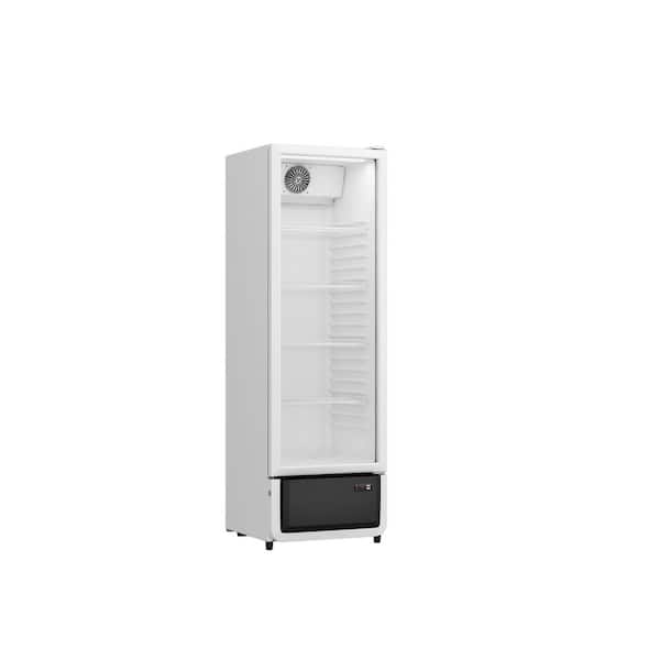 21 in. 11 cu. ft. Commercial Glass Door Merchandiser Refrigerator Beverage Cooler in White