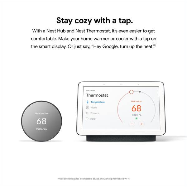 Nest thermostat and store google home hub