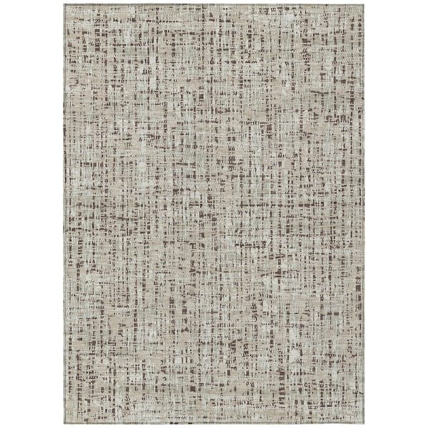 Chantille Machine Washable Indoor/Outdoor Abstract ACN2735 Beige 8 ft. x 10 ft. Area Rug