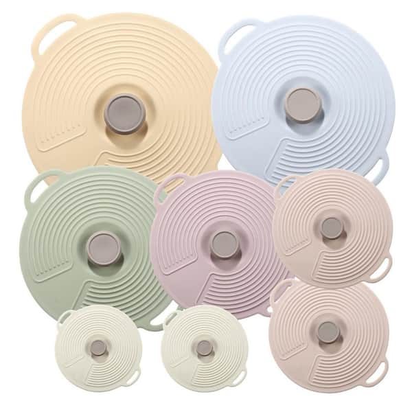 Wudkey 8-Piece Silicone Reusable Heat Resistant Lids for Bowl, Microwave Splatter Cover with 6 Sizes