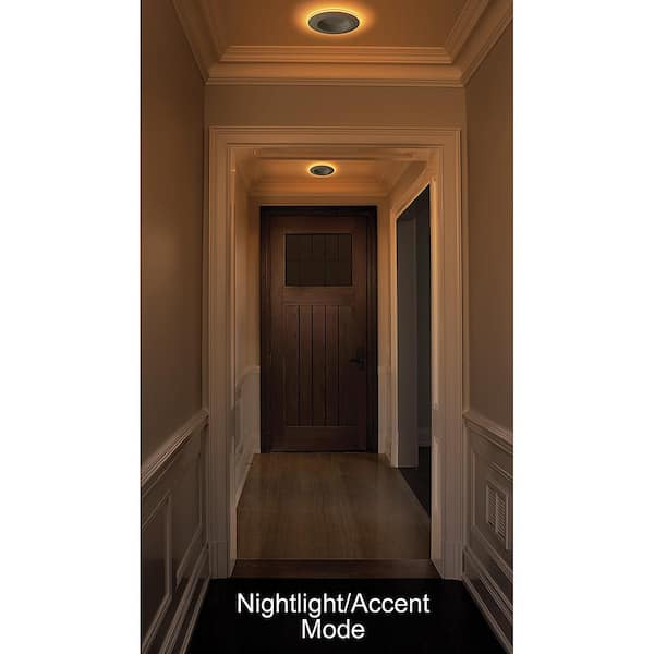 Commercial Electric - 6 in. Adjustable CCT Retrofit Integrated LED Recessed Downlight Trim with Night Light 670LM Kitchen Lighting (8-Pack)