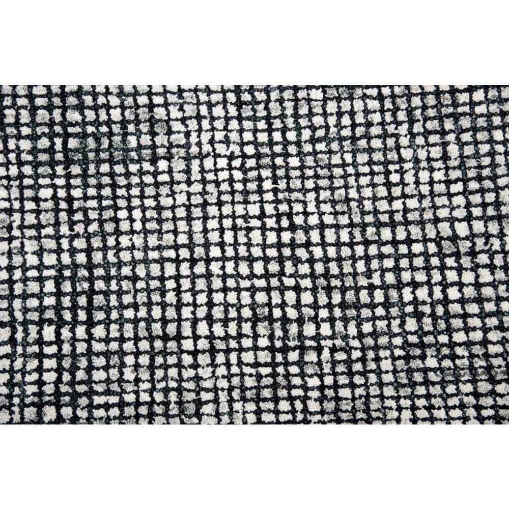 Storm Black and Beige Hand-Tufted Wool Area Rug