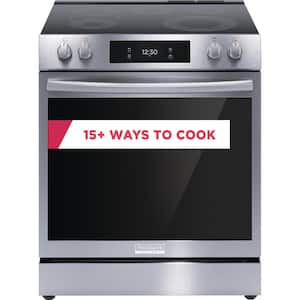 Gallery 30 in. 6.2 cu.ft. 5 Element Slide-In Electric Range w/ Total Convection & Air Fry in SmudgeProof Stainless Steel