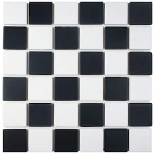 Squire Quad Matte Checkerboard 12-1/2 in. x 12-1/2 in. Porcelain Mosaic Tile (11.1 sq. ft./Case)