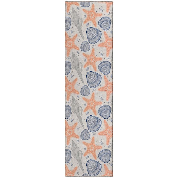 Addison Rugs Surfside Beige 2 ft. 3 in. x 7 ft. 6 in. Geometric Indoor/Outdoor Area Rug