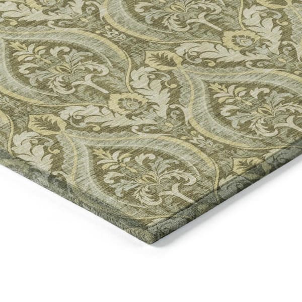 Green 10 ft. x 14 ft. Woven Trellis Rectangle Indoor/Outdoor Area Rug