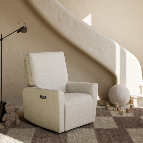 Santorini Dune Basketweave Power Recliner Swivel Glider with USB