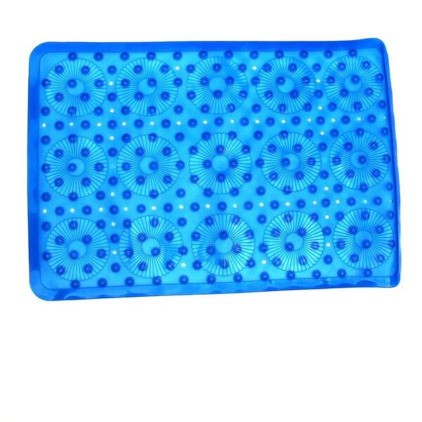 SlipX Solutions 17 in. x 25 in. Essential Bath Mat in Blue