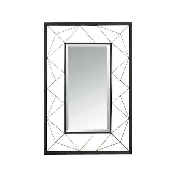 Afoxsos 0.79 in. W. x 35.43 in. H Deco Rectangular Wall Mirror