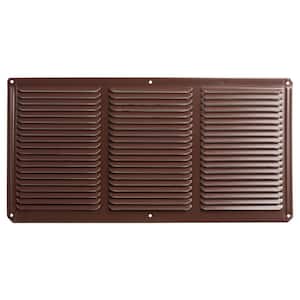 16 in. x 8 in. Aluminum Under Eave Soffit Vent in Brown