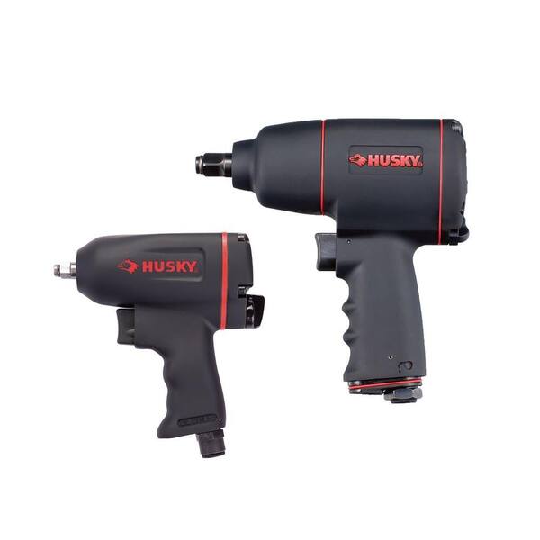 Husky 2-Piece Air Tool Kit with 1/2 in. Impact Wrench (550 ft./lbs. of Torque) and 3/8 Impact Wrench