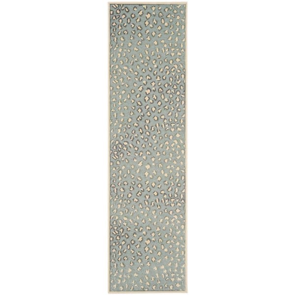 SAFAVIEH Paradise Cream/Spruce 2 ft. x 8 ft. Border Runner Rug