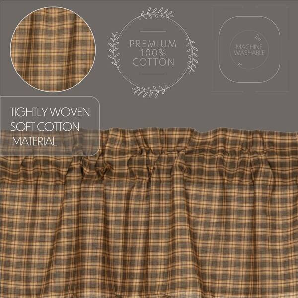 Brown Plaid Cotton Fabric