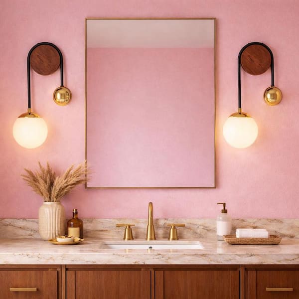 LARK Auggie 1-Light Bright Brass Sconce 83570BBR - The Home Depot