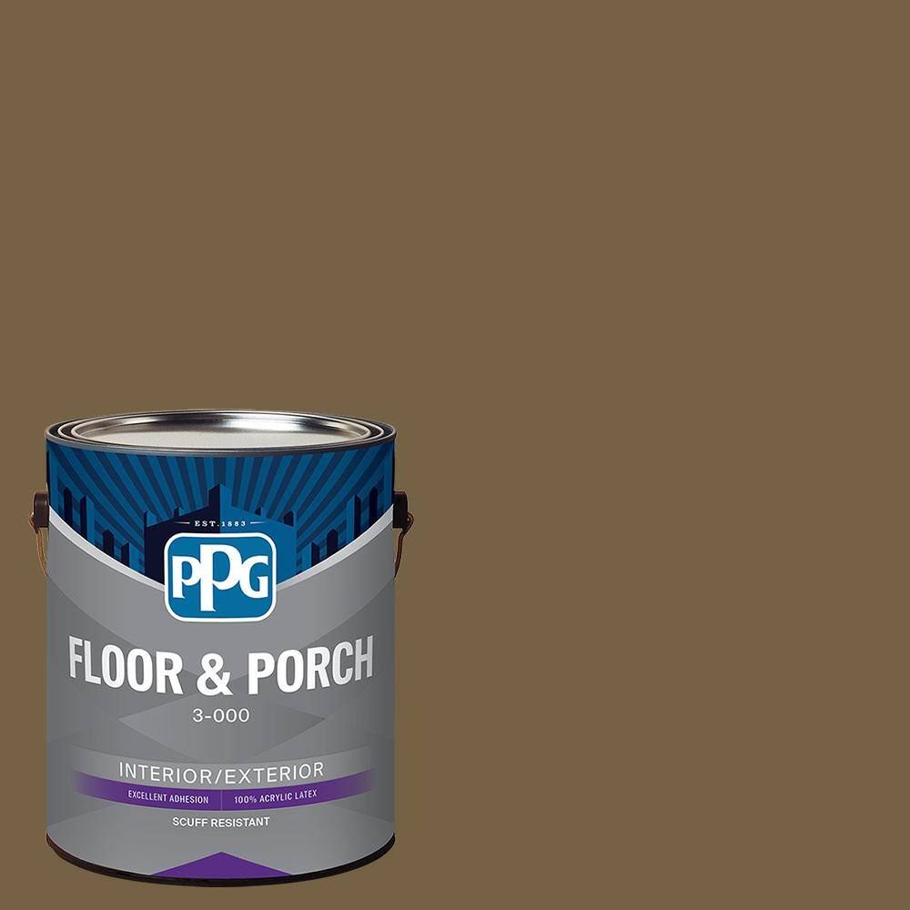 PPG 1 gal. PPG10977 Olive Wood Satin Interior/Exterior Floor and Porch