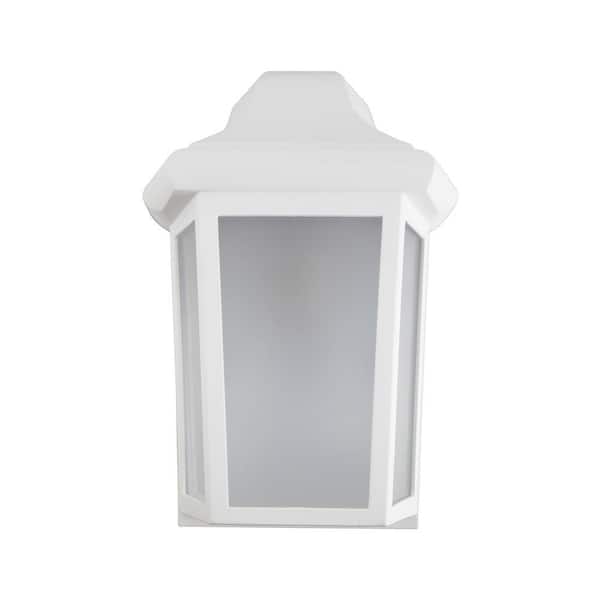 SOLUS Outdoor Wall Mount Security Light 60 W White Incandescent Flood Light with Photocell and Motion Sensor