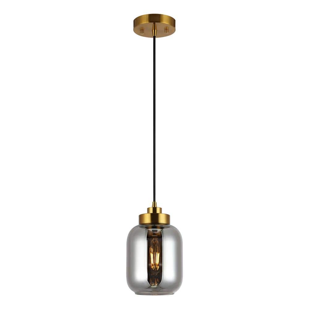Ethyx 4-Watt 1-Light Smoke Gray Pendant Light with Glass Shade price history on PriceWatchPro