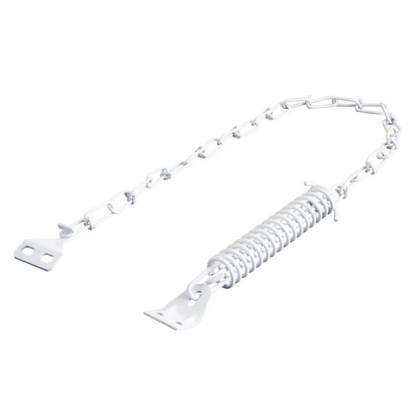 QCAA Extra Heavy Storm Door Chain Check, 25-1/2" Length, Zinc Die Cast Bracket, Matte Black, Steel Hook, Plastic Tube, 1 Pack, Made In Taiwan - View #3
