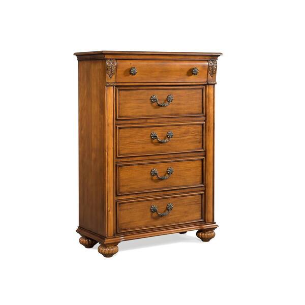 Picket House Furnishings Barrow 5-Drawer Oak Chest