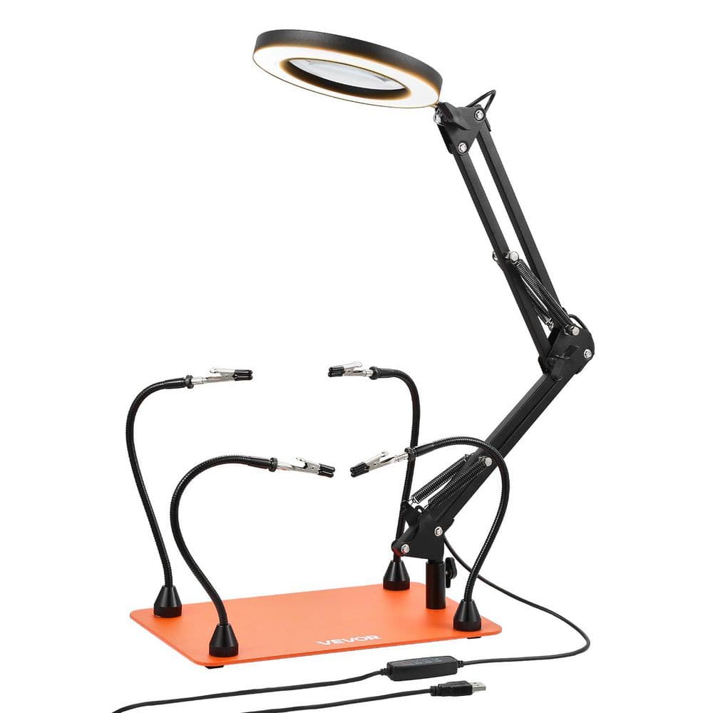 Magnetic Helping Hands Soldering Station 4 Flexible Arms Third Hand Tool with 3X LED Magnifying Lamp, Cordless price history on PriceWatchPro