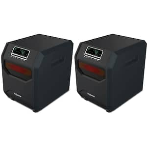 1,500-Watt 4-Element Quartz Infrared Portable Electric Room Heaters (2-Pack)