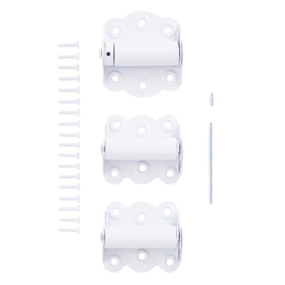 "2 3/4"" Adjustable & Self Closing Door Hinges - Set of 2 Self Closing Hinges and 1 Adjustable Self Closing Hinge, White" price history on PriceWatchPro