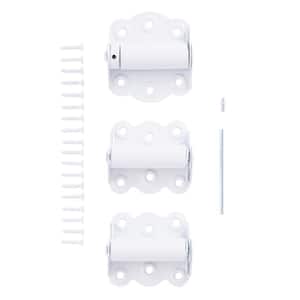 2 3/4'' Adjustable & Self Closing Door Hinges - Set of 2 Self Closing Hinges and 1 Adjustable Self Closing Hinge, White