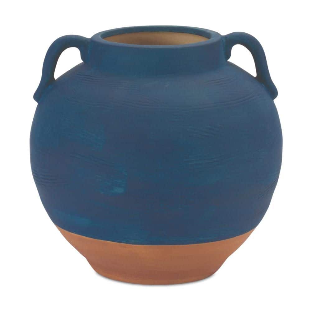 "7"" Blue And Terra Cotta Ceramic Round Urn" price history on PriceWatchPro