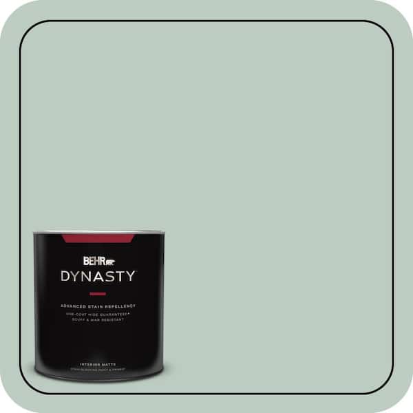 BEHR DYNASTY 1 qt. #QE-42 Antiqued Aqua Matte Interior Stain-Blocking Paint & Primer