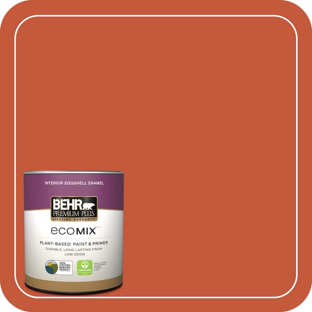1 qt. #BIC-31 Fire Coral Eggshell Enamel EcoMix Plant-Based Interior Paint & Primer price history on PriceWatchPro